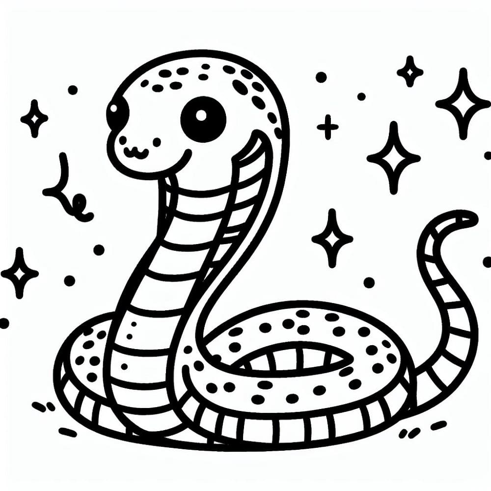 Free printable Cobra coloring page #212659 from Animals collection