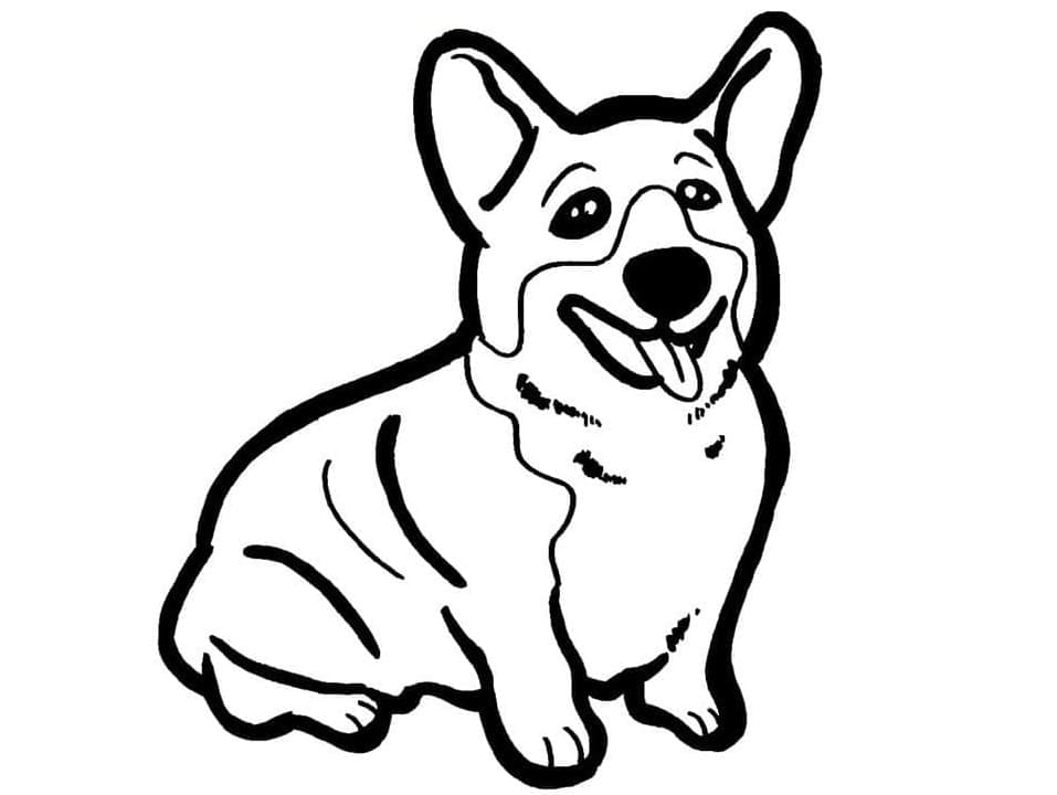 Free printable Corgi coloring page #220755 from Animals collection