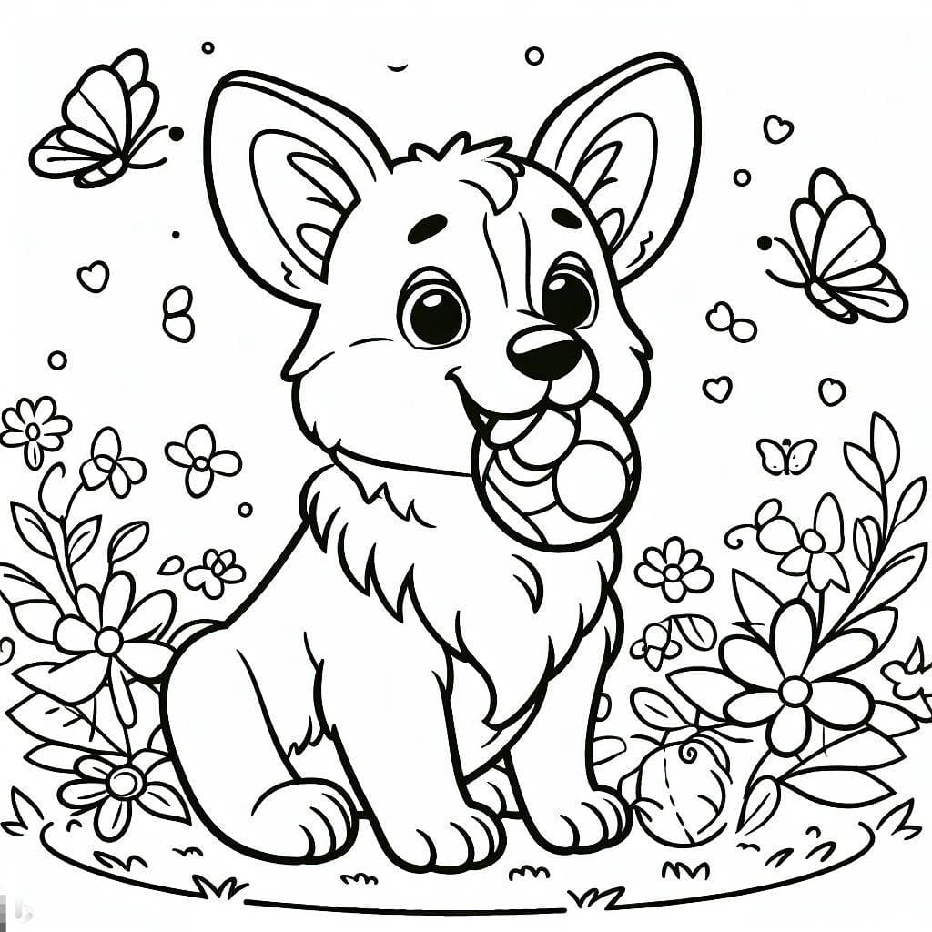 Free printable Corgi coloring page #220789 from Animals collection
