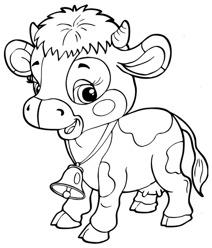 Coloring page: Cow (Animals) #13199 - Printable coloring pages