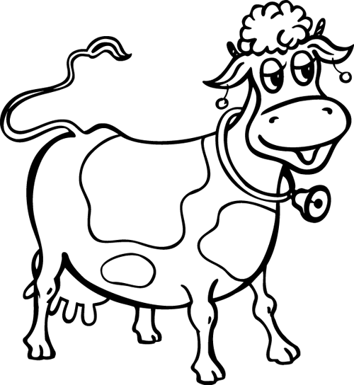 Coloring page: Cow (Animals) #13214 - Free Printable Coloring Pages