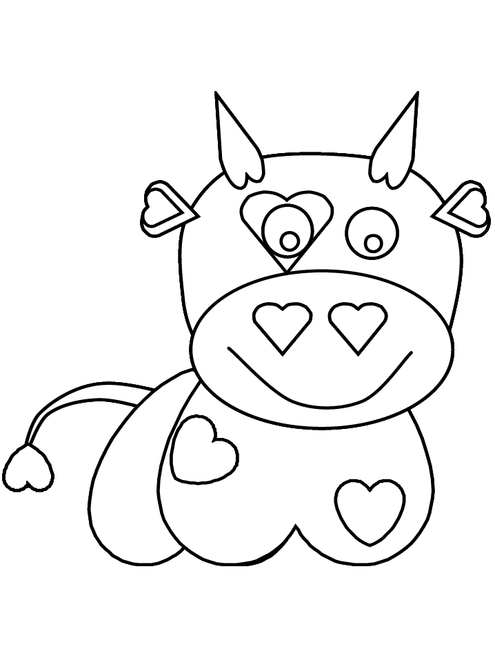 Coloring page: Cow (Animals) #13230 - Free Printable Coloring Pages