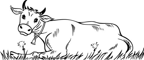 Coloring page: Cow (Animals) #13253 - Printable coloring pages