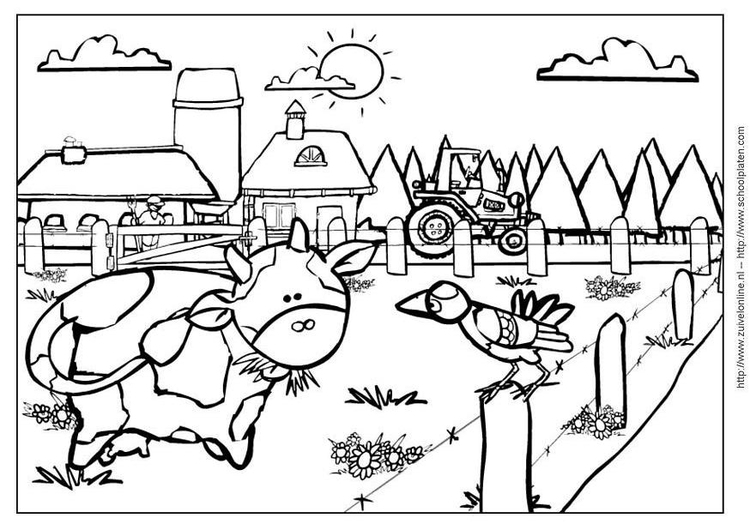 Coloring page: Cow (Animals) #13262 - Free Printable Coloring Pages