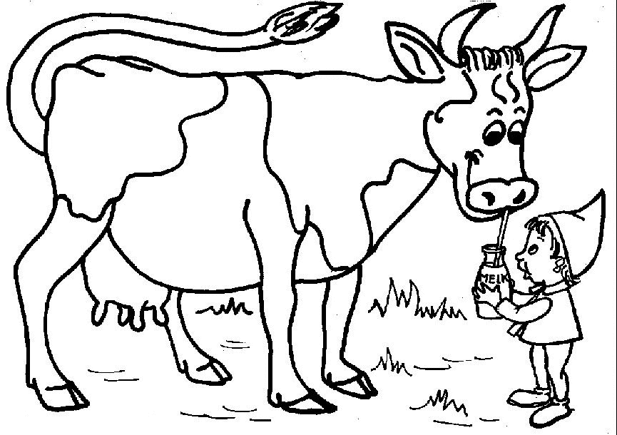 Coloring page: Cow (Animals) #13272 - Free Printable Coloring Pages
