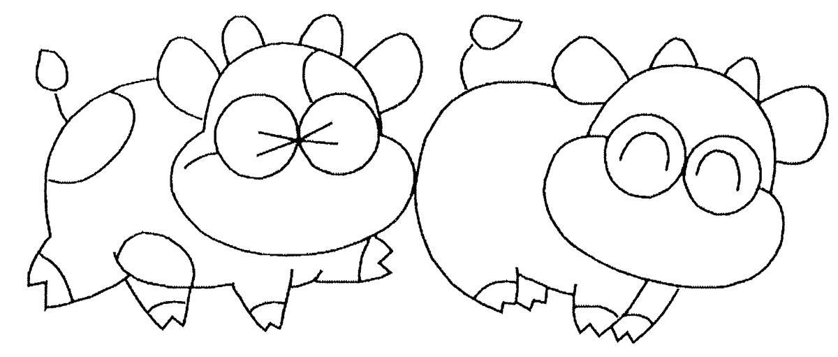 Coloring page: Cow (Animals) #13308 - Printable coloring pages