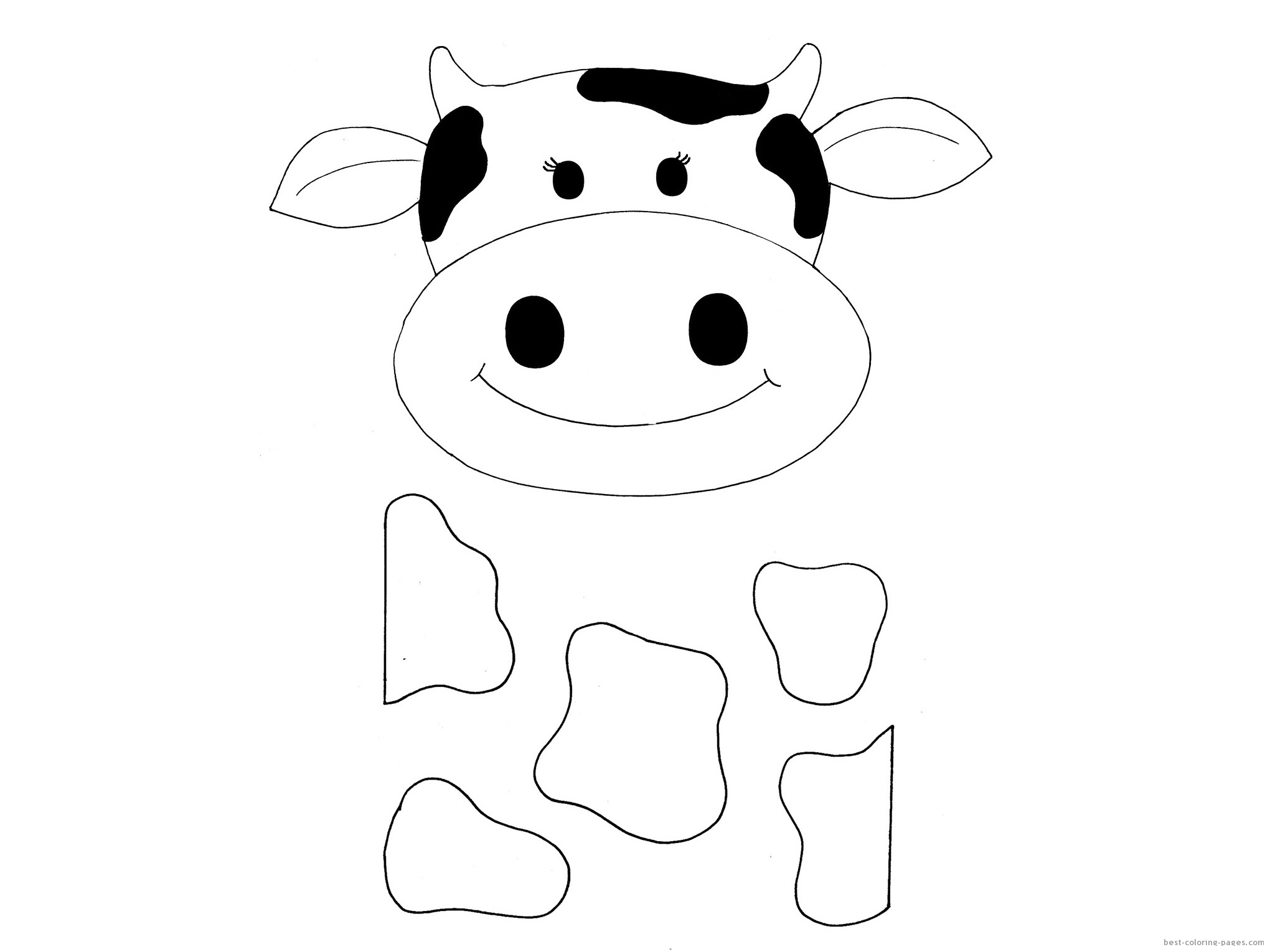 Coloring page: Cow (Animals) #13315 - Free Printable Coloring Pages