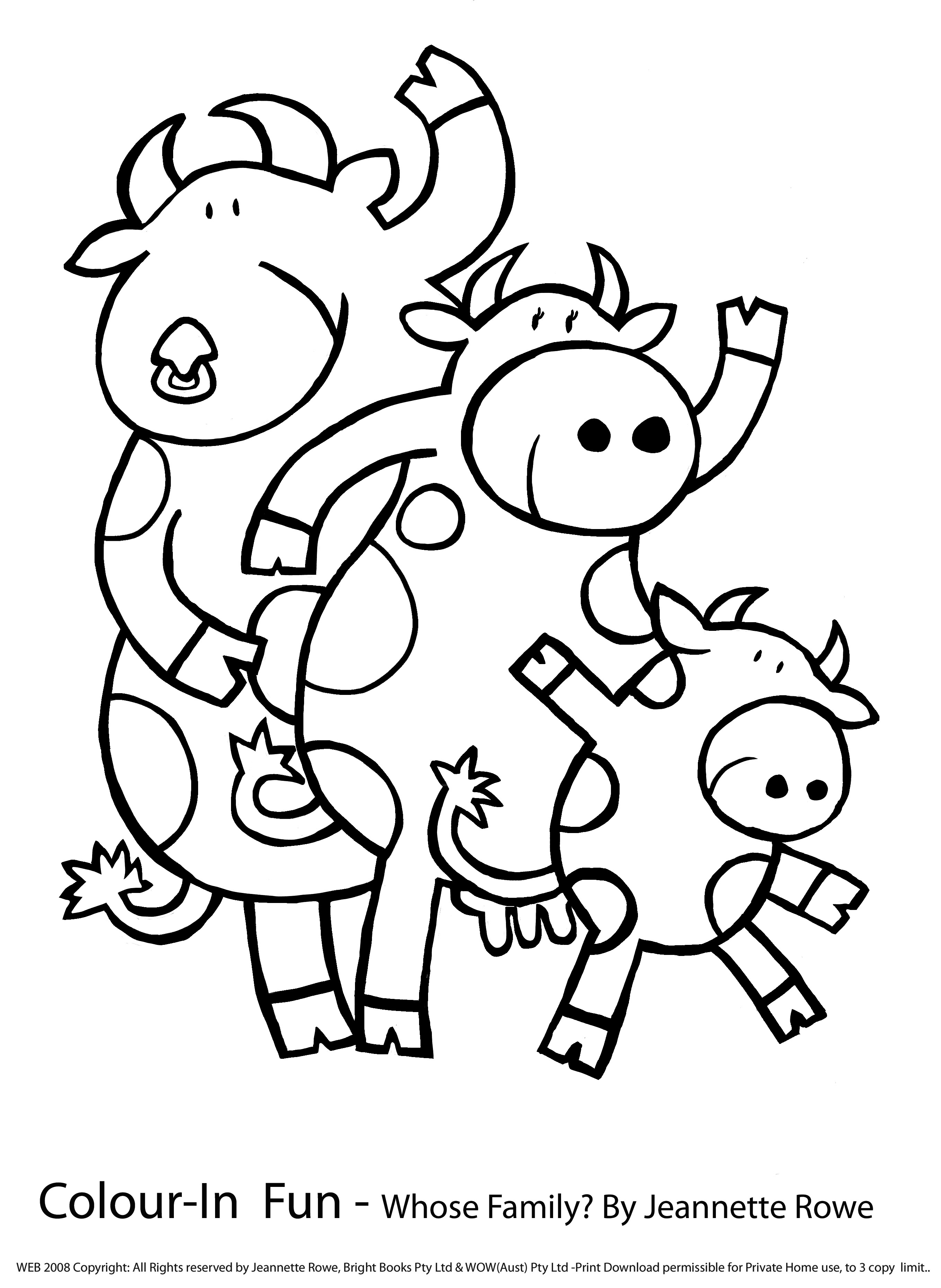 Coloring page: Cow (Animals) #13327 - Printable coloring pages