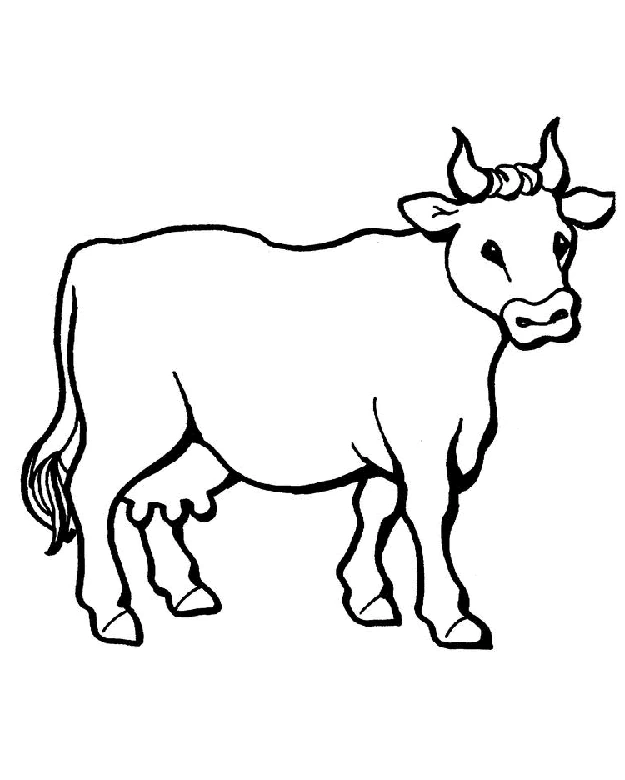 Free printable Cow coloring page #1340 from Animals collection Free printable Cow coloring page #1340 from Animals collection