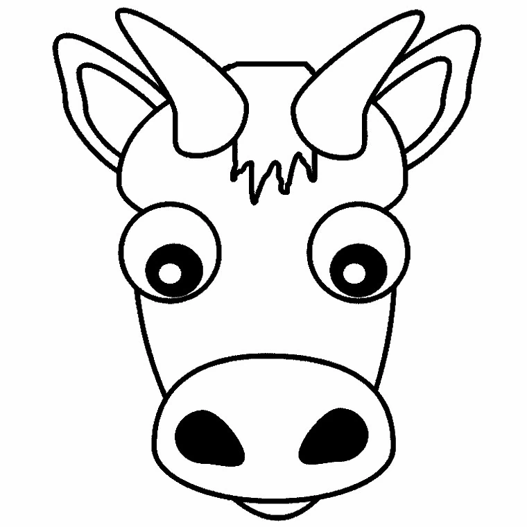 Free printable Cow coloring page #1364 from Animals collection