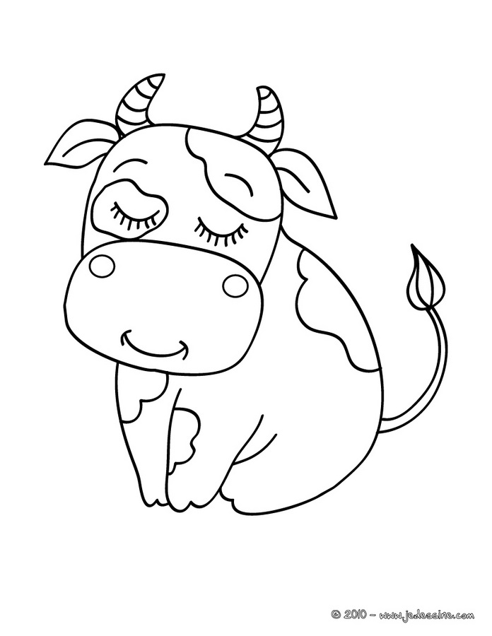 Free printable Cow coloring page #1370 from Animals collection