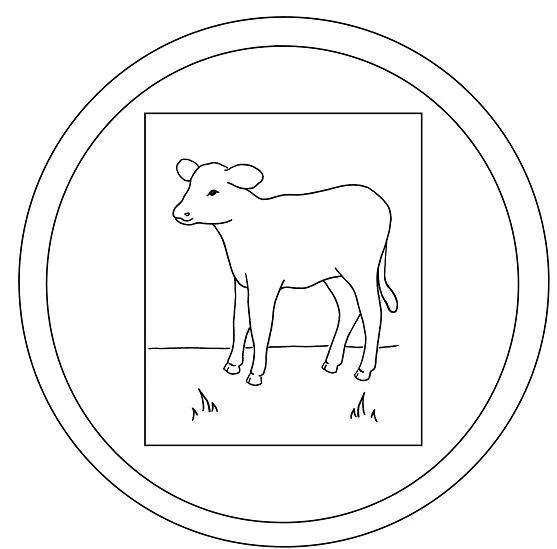 Free printable Cow coloring page #1376 from Animals collection