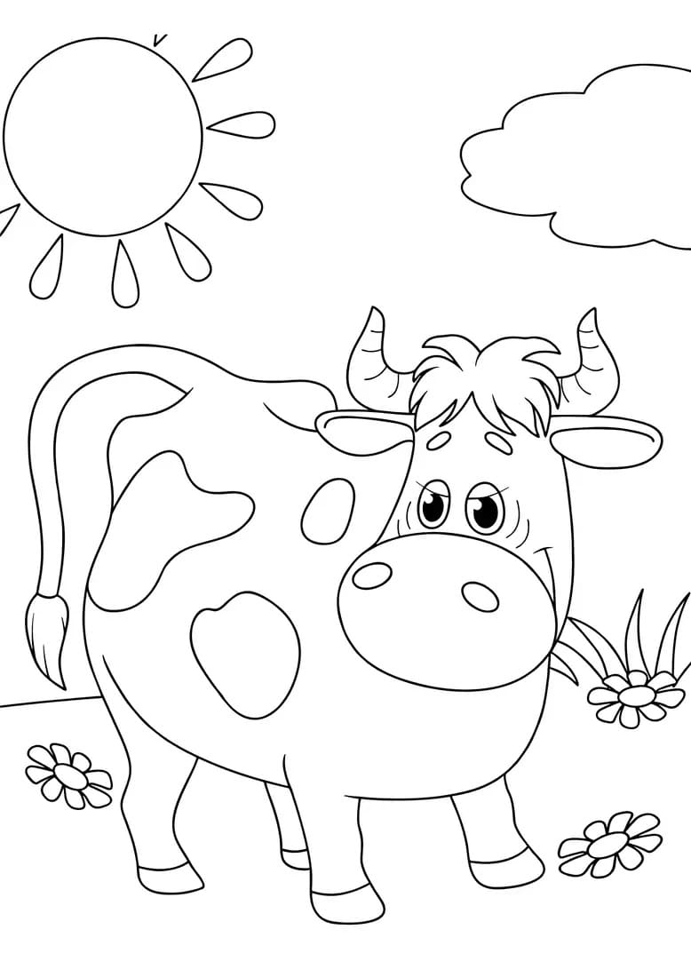 Free printable Cow coloring page #178318 from Animals collection