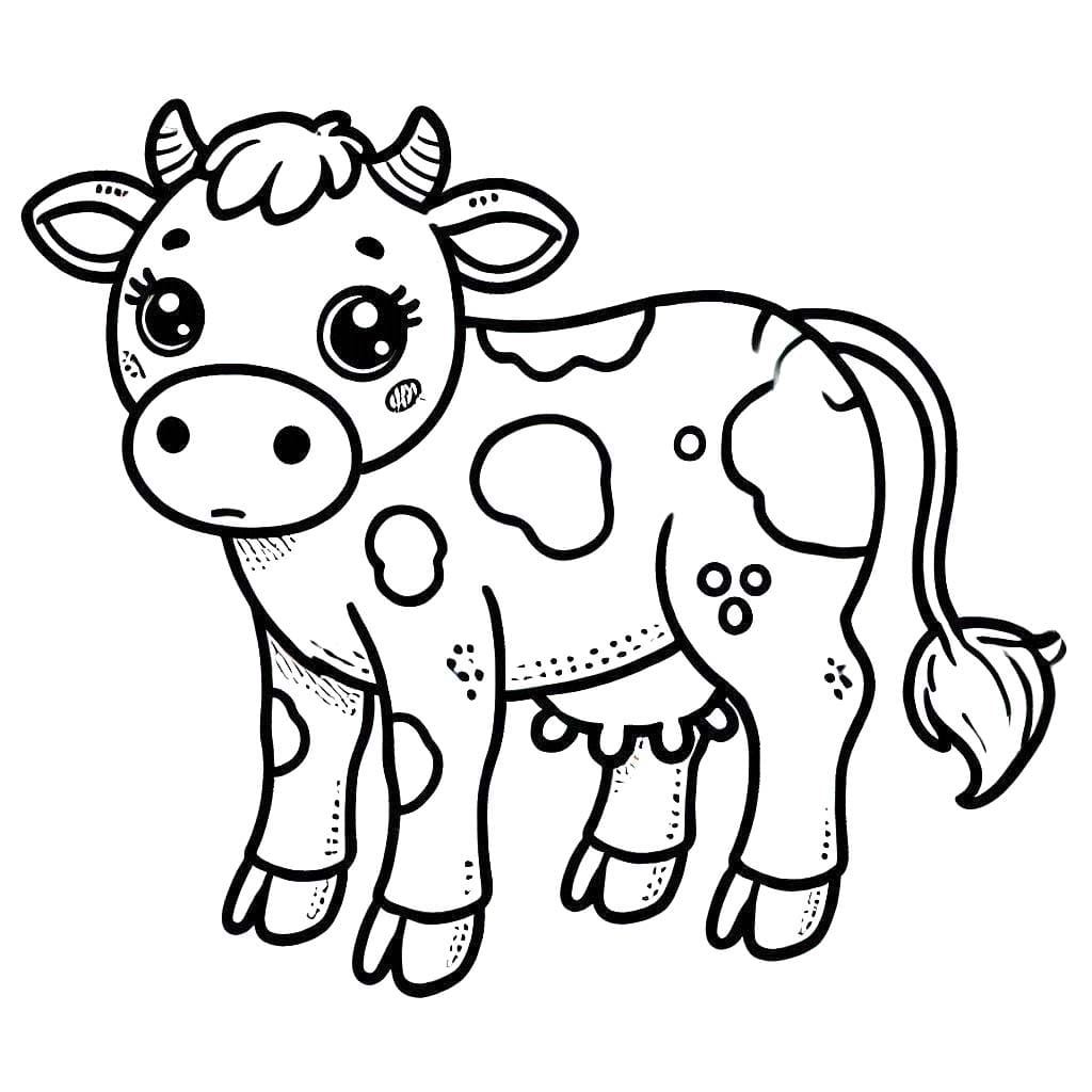 Free printable Cow coloring page #217654 from Animals collection