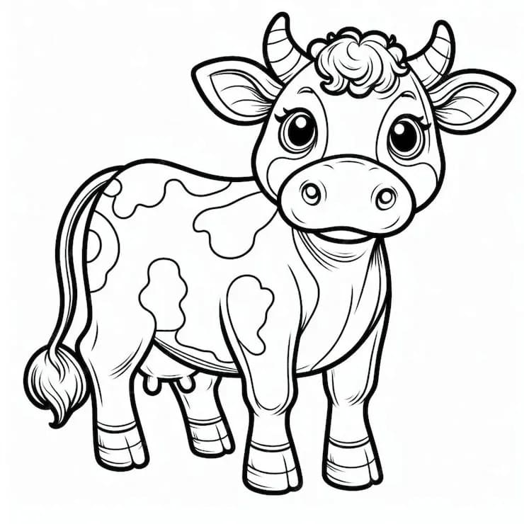 Free printable Cow coloring page #217655 from Animals collection