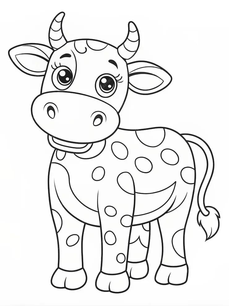 Free printable Cow coloring page #217667 from Animals collection