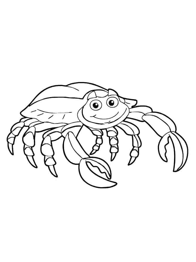 Free printable Crab coloring page #199402 from Animals collection