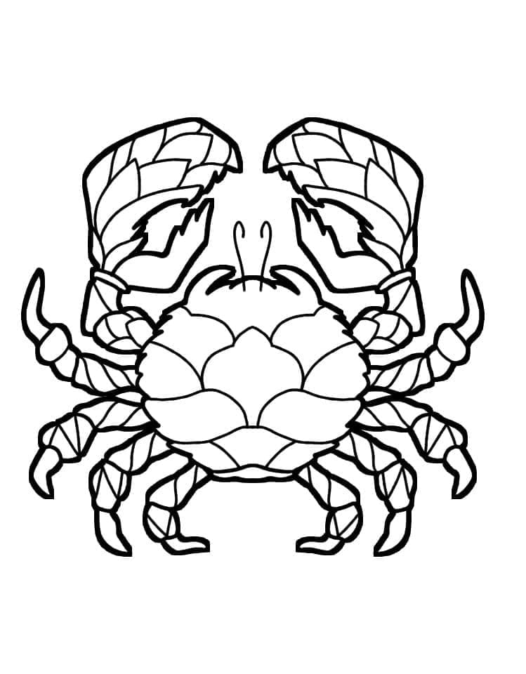 Free printable Crab coloring page #199417 from Animals collection