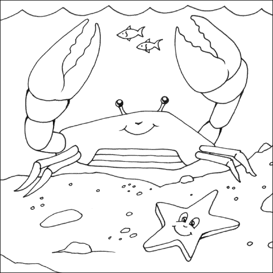 Coloring page: Crab (Animals) #4683 - Printable coloring pages