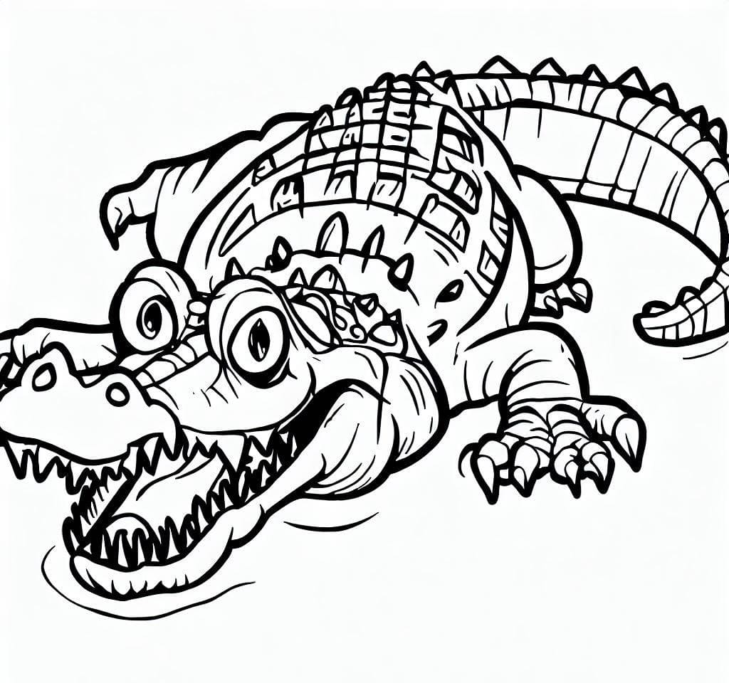 Free printable Crocodile coloring page #217074 from Animals collection