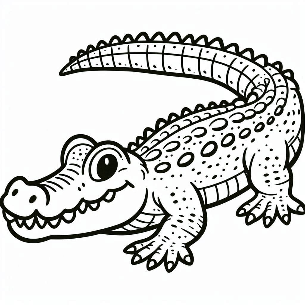 Free printable Crocodile coloring page #217077 from Animals collection