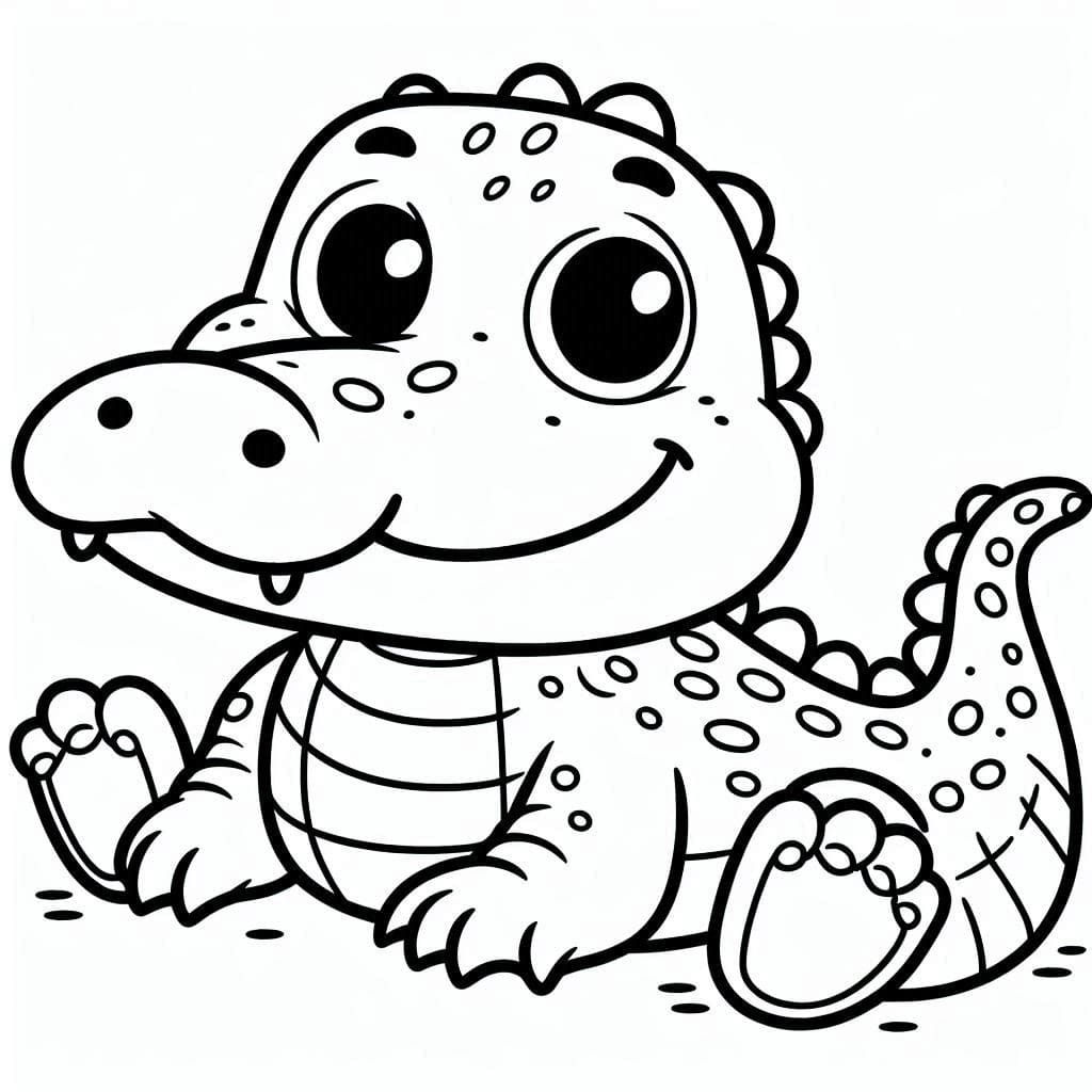 Free printable Crocodile coloring page #217079 from Animals collection