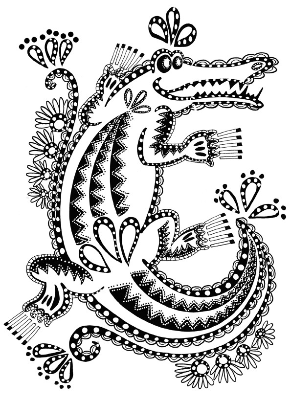 Drawing Crocodile #4865 (Animals) – Printable coloring pages