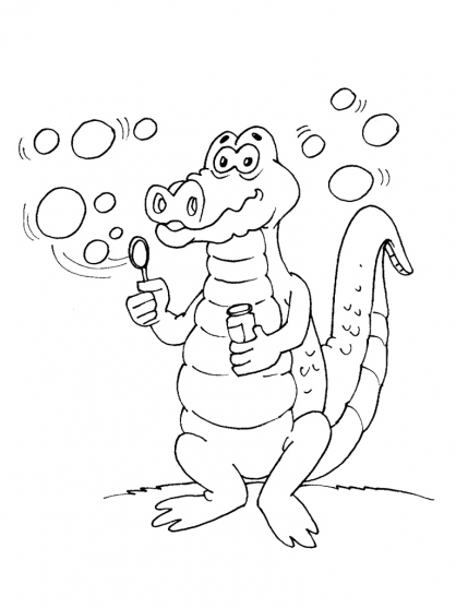 Coloring page: Crocodile (Animals) #4881 - Printable coloring pages