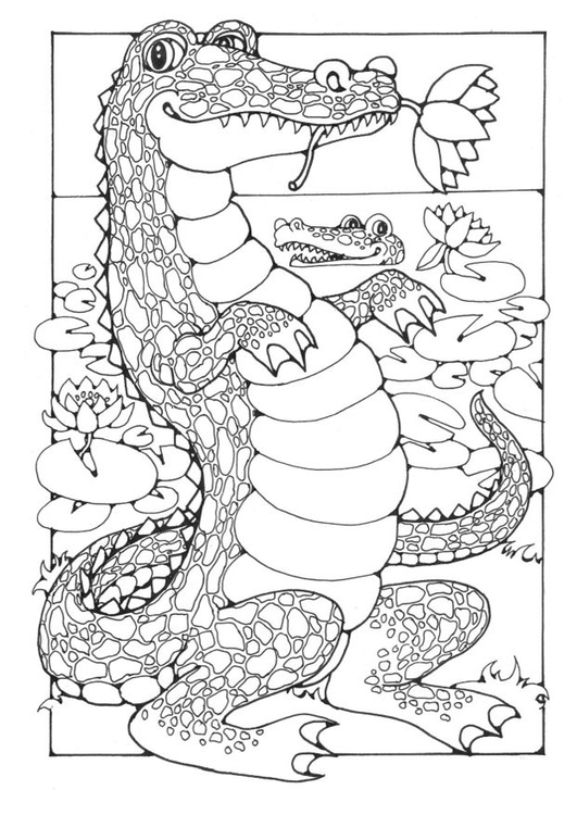 Coloring page: Crocodile (Animals) #4887 - Free Printable Coloring Pages