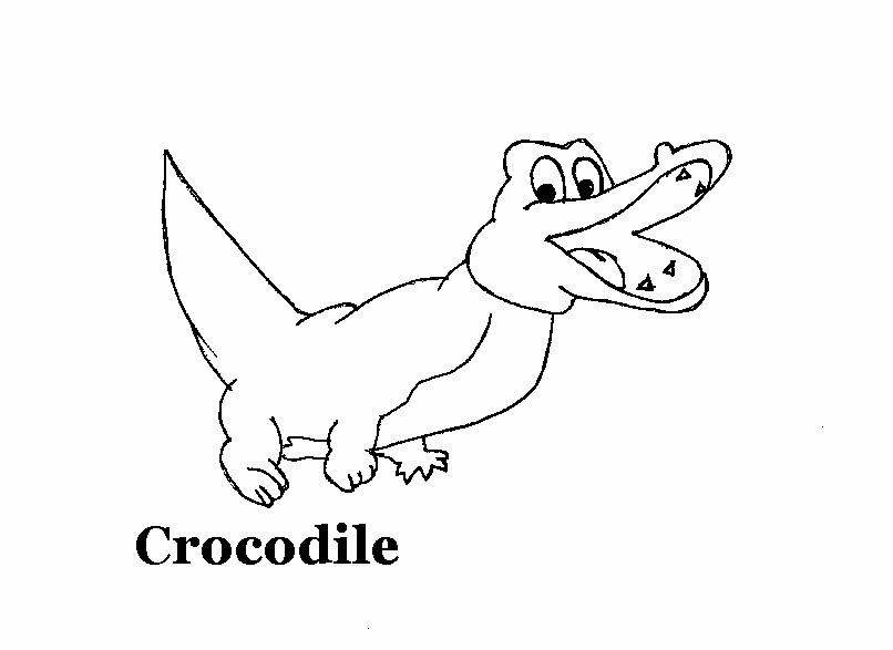 Coloring page: Crocodile (Animals) #4933 - Printable coloring pages
