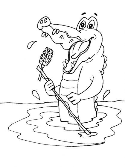 Coloring page: Crocodile (Animals) #4946 - Printable coloring pages