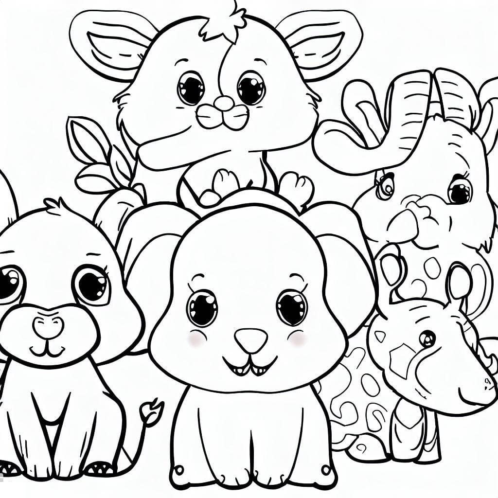 Free printable Cute Animals coloring page #189915 from Animals collection