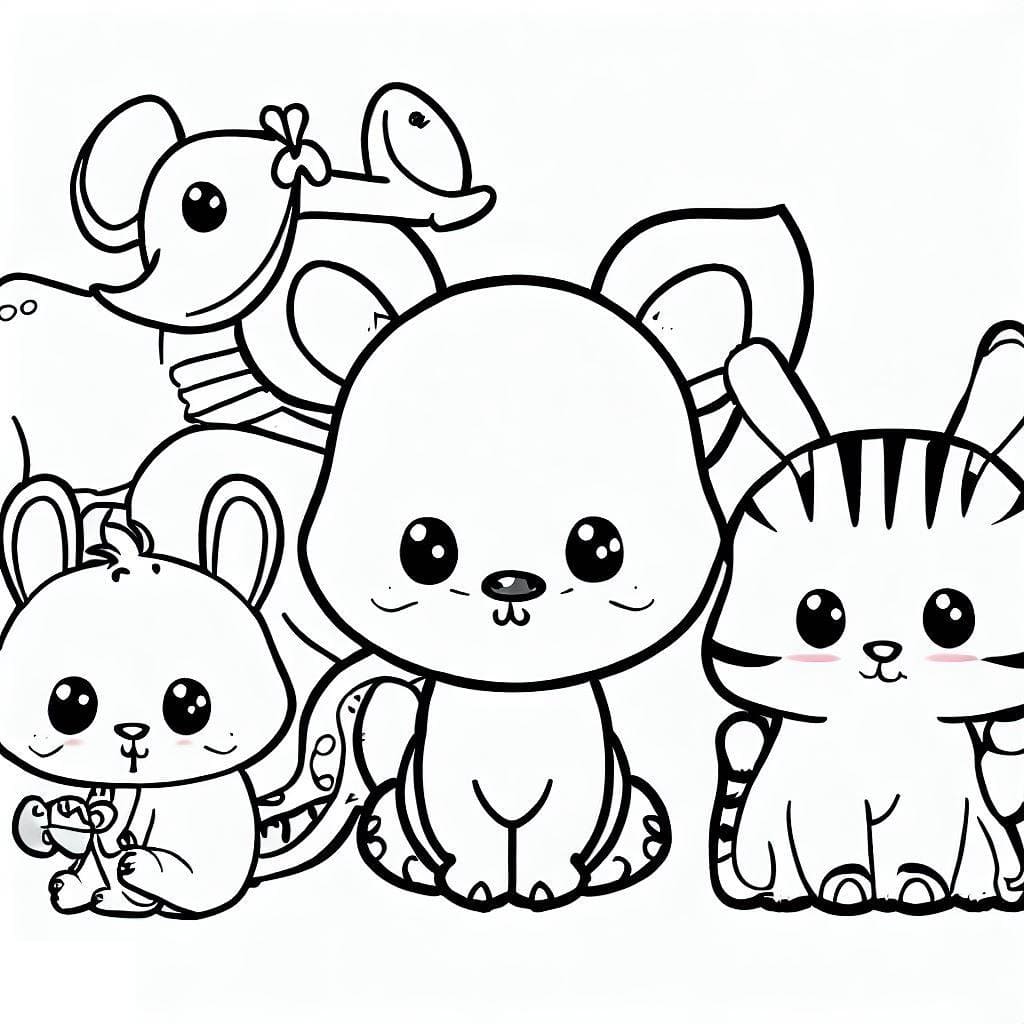 Free printable Cute Animals coloring page #189918 from Animals collection Free printable Cute Animals coloring page #189918 from Animals collection