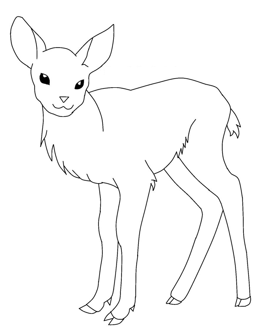 Coloring page: Deer (Animals) #2585 - Printable coloring pages