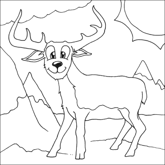 Coloring page: Deer (Animals) #2617 - Free Printable Coloring Pages