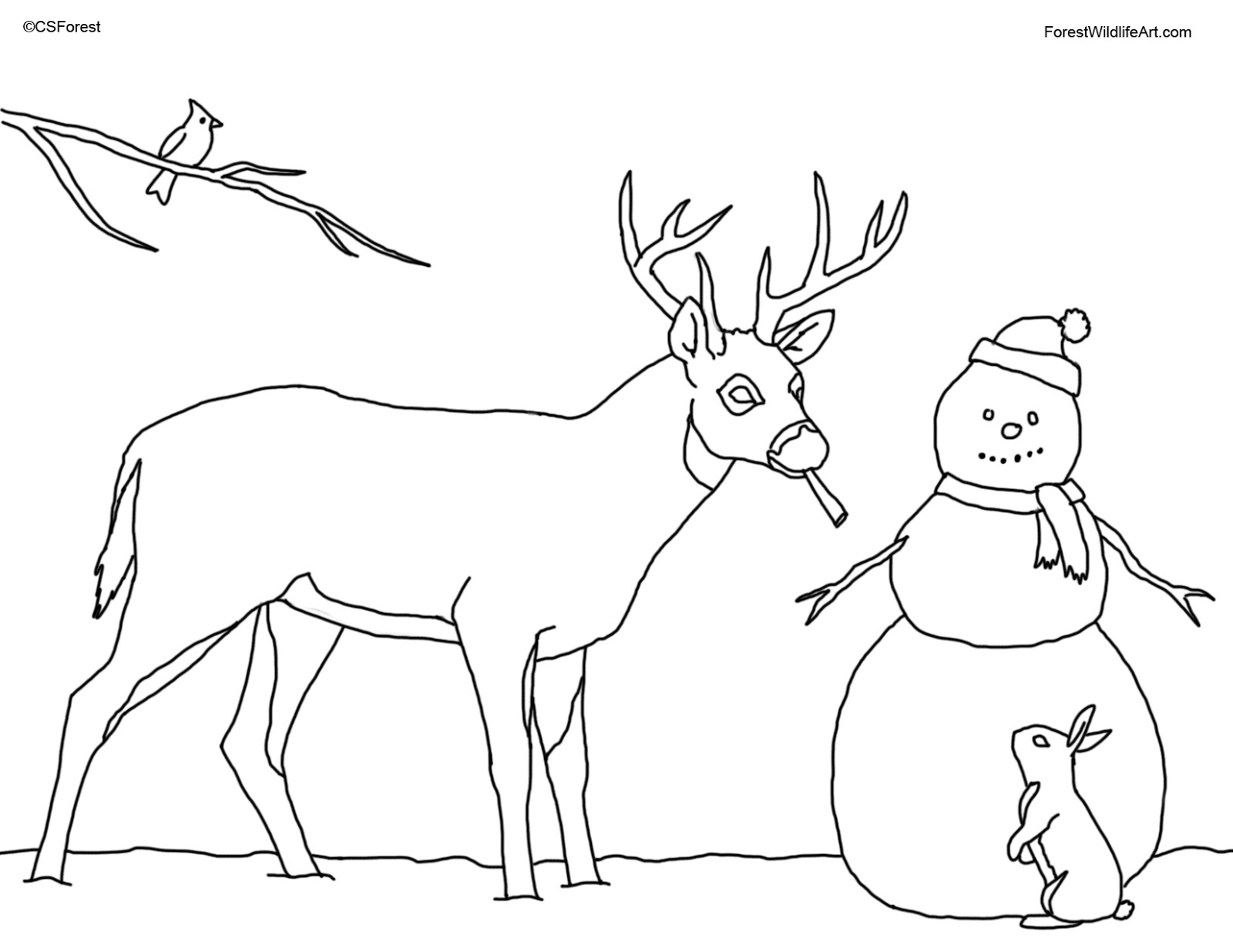 Coloring page: Deer (Animals) #2637 - Free Printable Coloring Pages