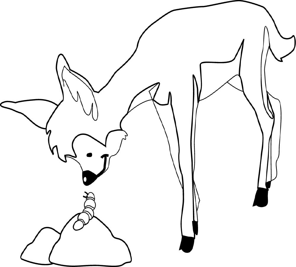 Coloring page: Deer (Animals) #2690 - Printable coloring pages