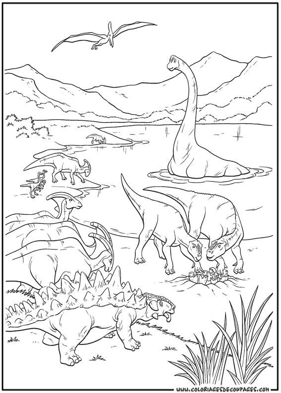 Coloring page: Dinosaur (Animals) #5522 - Printable coloring pages