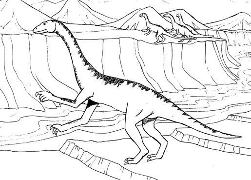 Coloring page: Dinosaur (Animals) #5661 - Printable coloring pages