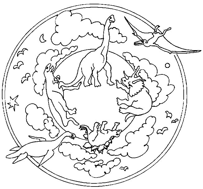 Coloring page: Dinosaur (Animals) #5684 - Printable coloring pages