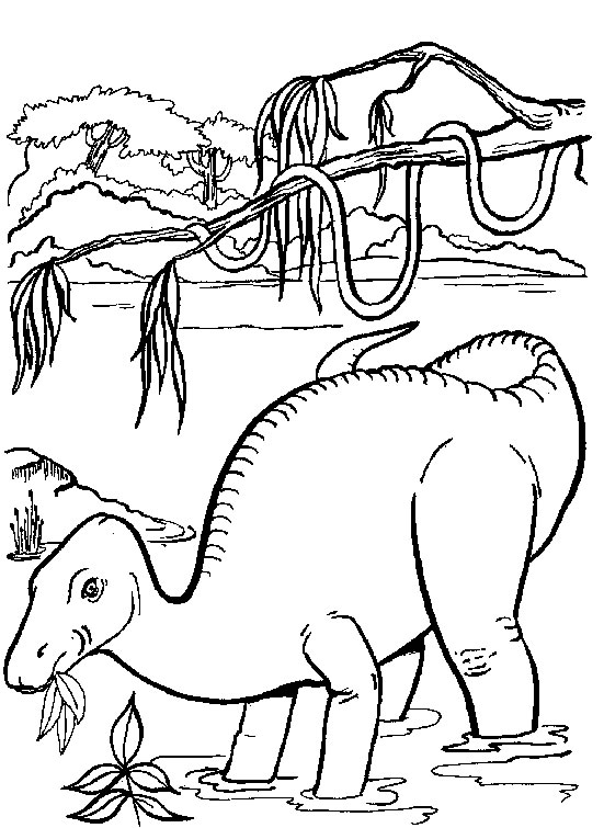 Coloring page: Dinosaur (Animals) #5688 - Printable coloring pages