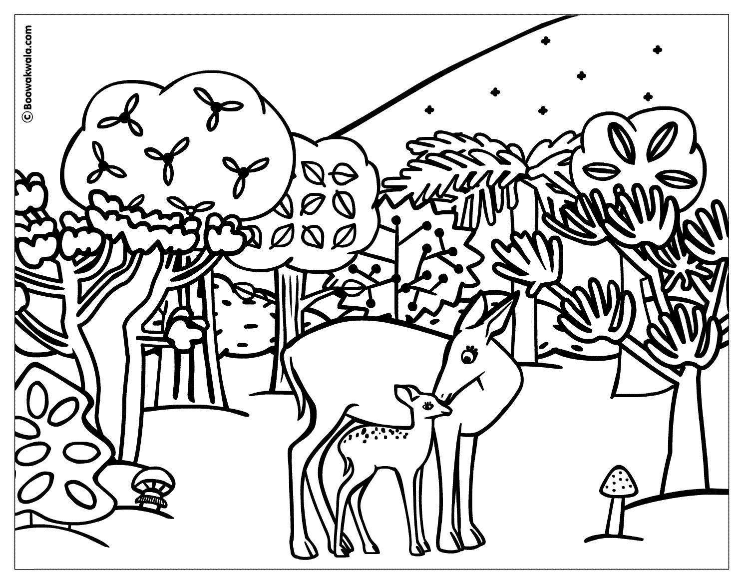 Coloring page: Doe (Animals) #1139 - Free Printable Coloring Pages