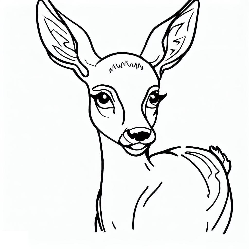 Free printable Doe coloring page #191092 from Animals collection