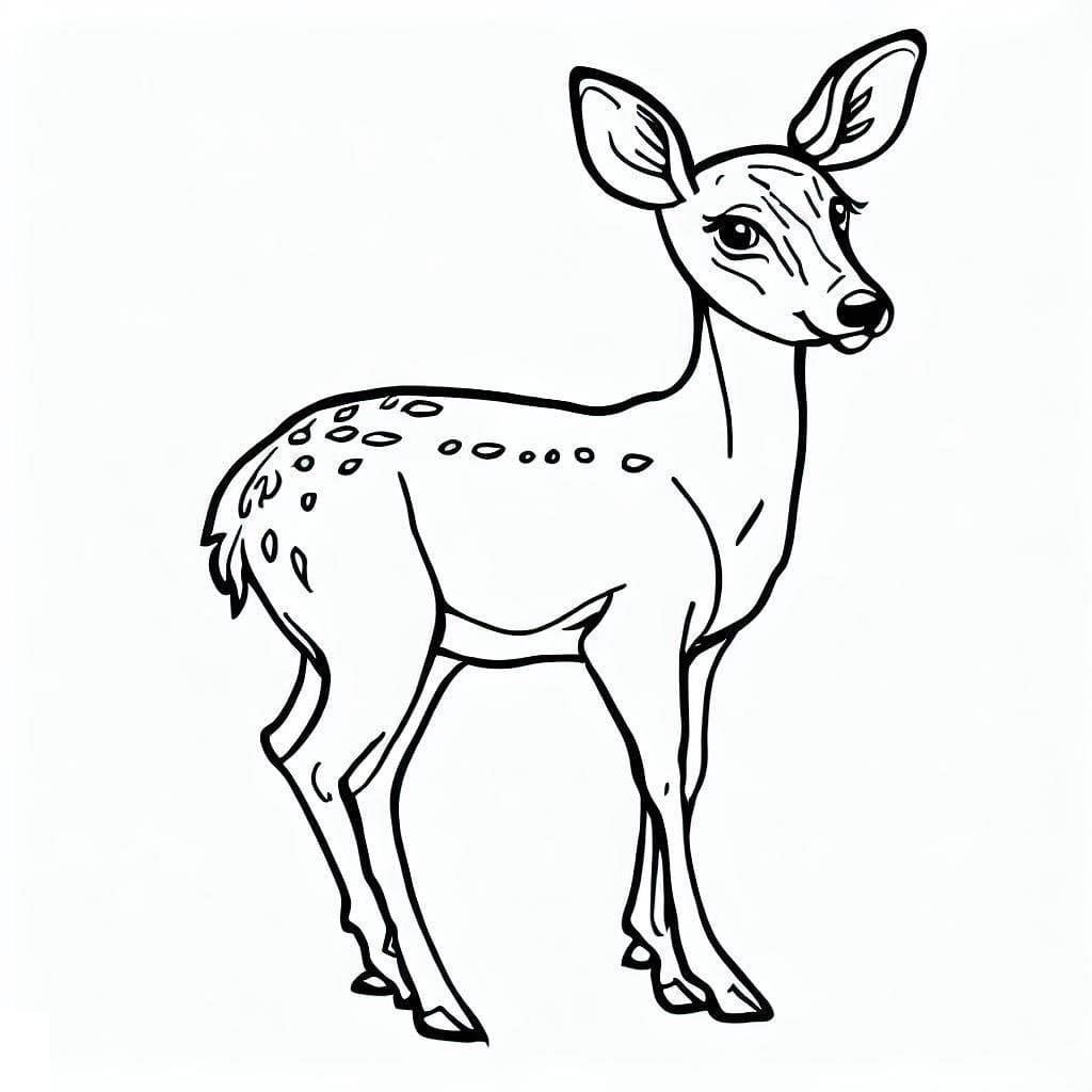 Free printable Doe coloring page #191096 from Animals collection