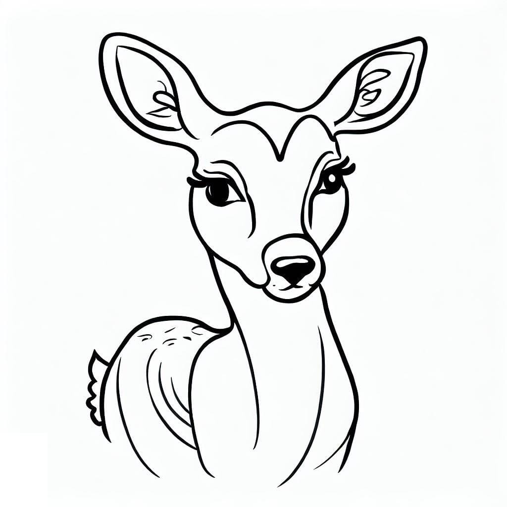 Free printable Doe coloring page #191105 from Animals collection Free printable Doe coloring page #191105 from Animals collection