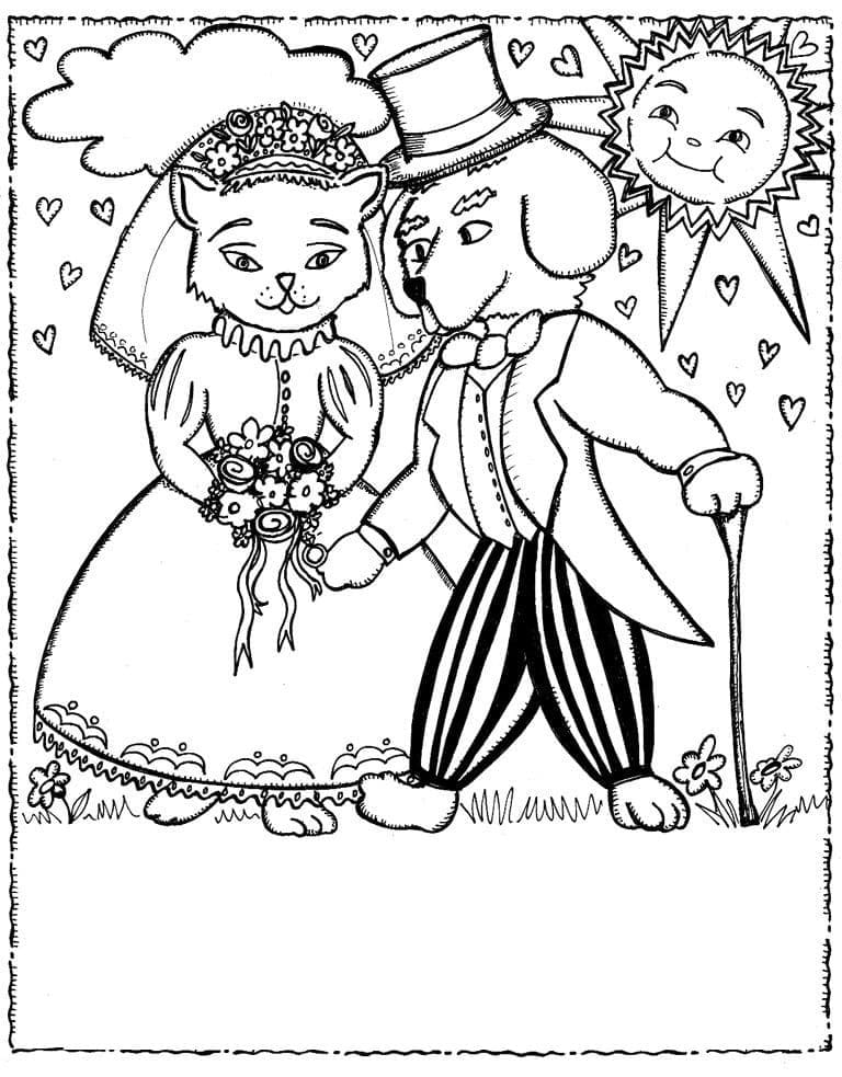 Free printable Dog and Cat coloring page #211014 from Animals collection Free printable Dog and Cat coloring page #211014 from Animals collection