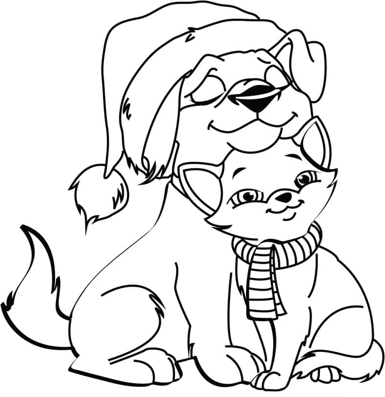 Free printable Dog and Cat coloring page #211016 from Animals collection
