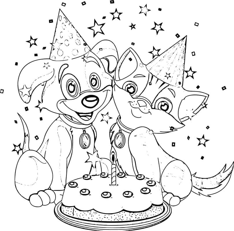 Free printable Dog and Cat coloring page #211017 from Animals collection