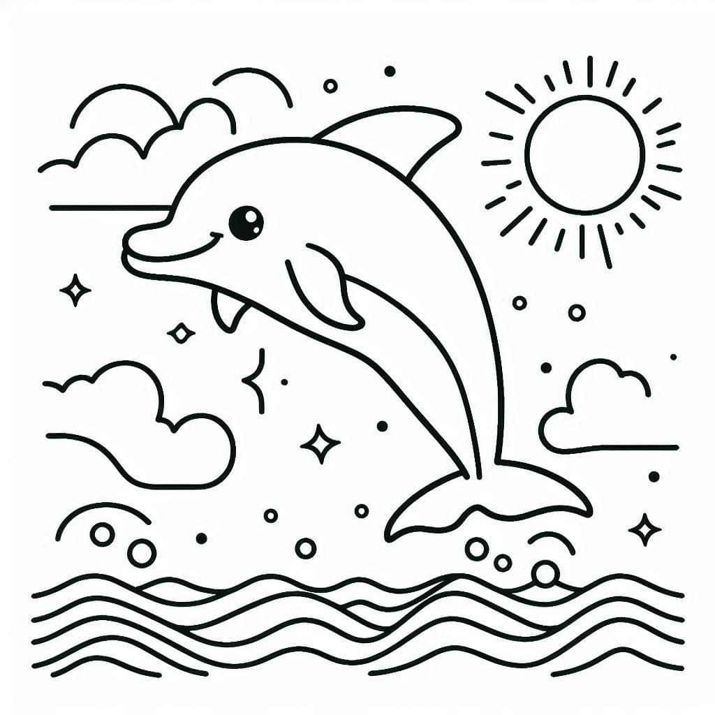 Free printable Dolphin coloring page #217220 from Animals collection Free printable Dolphin coloring page #217220 from Animals collection