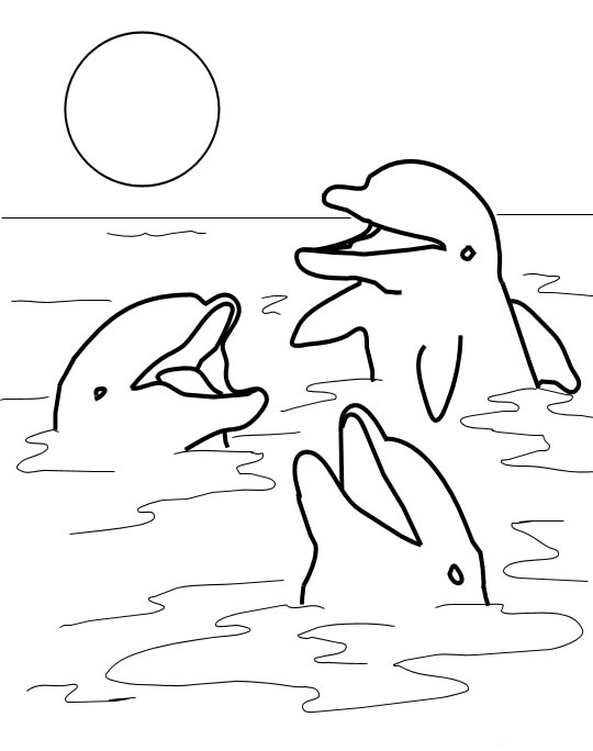 Coloring page: Dolphin (Animals) #5104 - Free Printable Coloring Pages